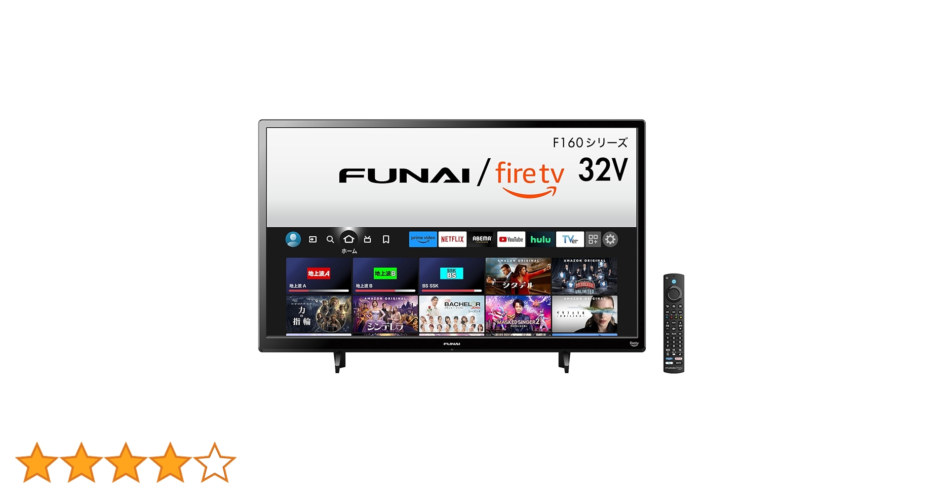 F087　新品　FUNAI FireTV FL-32HF160　32型液晶テレビ Amazon.co.jp: フナイ FUNAI 32V型 Fire TV搭載 液晶スマートテレビ